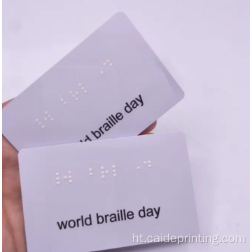 Kat kado NFC Braille pou moun ki avèg